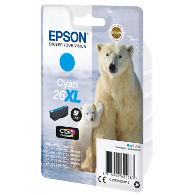 Epson ink cartridge T26324012 cyan 26XL ( C13T26324012 )