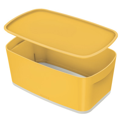 Boite de rangement MyBox petit format avec couvercle, COSY, Jaune