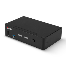 LINDY Switch KVM DisplayPort 1.4, USB 3.0 & Audio, 2 ports
