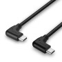LINDY Câble USB 2.0 type C vers C coudé, 1m