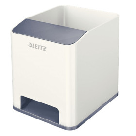 Pot a crayon booster de son dual wow leitz , blanc gris