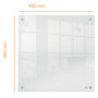 Mini tableau Blanc Nobo acrylique fixe au mur 450x450mm, Transparent