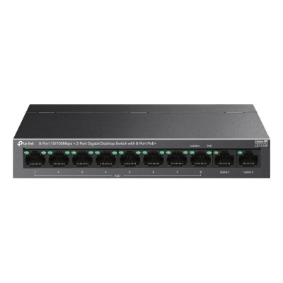 SWITCH TP-LINK DE BUREAU 8x10 100 PoE+ + 2x GIGA NON PoE 96W   250m PoE