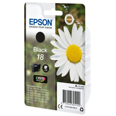Epson ink cartridge 18 black ( c13t18014012 )