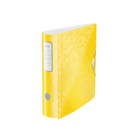 Classeur a levier 180° active pp dos 82mm, wow leitz, jaune