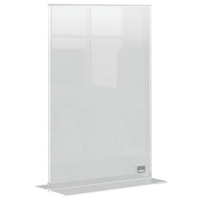 Porte affiche autoportant, PREMIUM PLUS Nobo en acrylique A5, Transparent