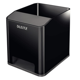 Pot a crayon booster de son, leitz dual, noir gris