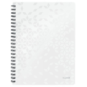 Cahier a4 pp wow leitz , quadrille, blanc