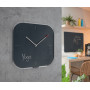 Horloge murale en verre cosy, gris