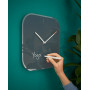 Horloge murale en verre cosy, gris
