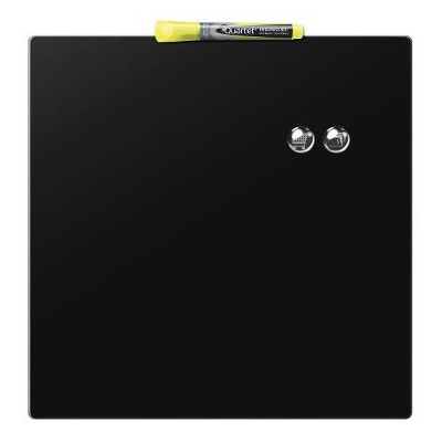Tableau memo carre 360 x 360 mm Nobo, Noir
