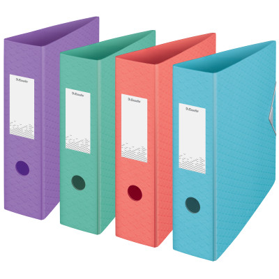 Classeur a levier polyfoam a4 75 mm colour'breeze esselte assortis
