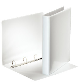 Classeur 4 anneaux personnalisable a4 25mm essentials esselte , blanc