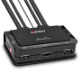 LINDY Switch KVM 2 ports HDMI 4K30, USB 2.0 & audio, câbles intégrés