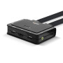 LINDY Switch KVM 2 ports HDMI 4K30, USB 2.0 & audio, câbles intégrés