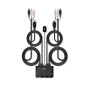 LINDY Switch KVM 2 ports HDMI 4K30, USB 2.0 & audio, câbles intégrés
