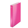 Classeur 2 anneaux plastifie A4 25mm WOW Leitz, Rose