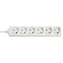 LINDY Multiprise 6 prises Schuko, blanc
