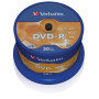 Dvd-r verbatim - 4.7 go   120 min 16x - 50 pièces en cloche