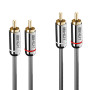 LINDY Câble Audio 2x RCA, Cromo Line, 10m
