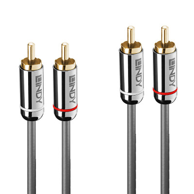 LINDY Câble Audio 2x RCA, Cromo Line, 10m