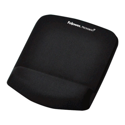 Tapis de souris repose-poignets plushtouch - noir
