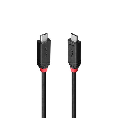 LINDY Câble USB4 240W Type C vers C, 40Gbit s, Black Line, 1m