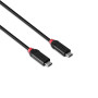 LINDY Câble USB4 240W Type C vers C, 40Gbit s, Black Line, 1m