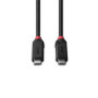 LINDY Câble USB4 240W Type C vers C, 40Gbit s, Black Line, 1m