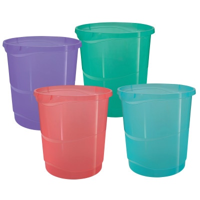 Corbeille a papier 14 l colour'breeze esselte, assortis