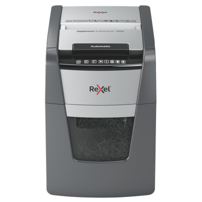Destructeur de documents automatique optimum rexel autofeed+ 100x, noir