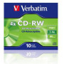 Verbatim boite de 10 CD-RW 80MN  43123