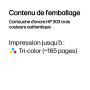 Hp ink t6n01ae no.303 color c m y