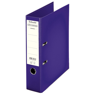 Classeur a levier a4 pp 80mm chromos plus esselte, violet