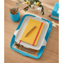 Corbeille a courrier avec organiseur de bureau cosy leitz, bleu