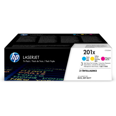 Hp toner cf253xm no.201x multipack color c m y ( high yield )