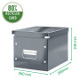 Format cube, format moyen, leitz click & store wow leitz, violet