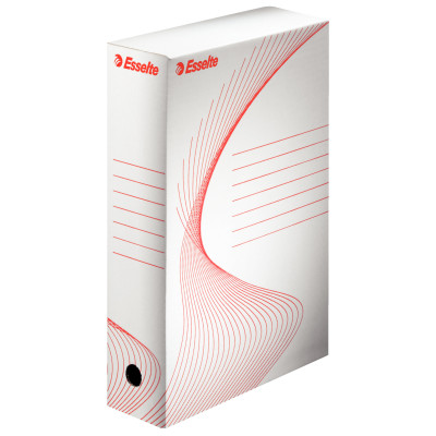 25 esselte boites archives boxy , dos  8 cm, boite blanche 128001