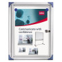 Vitrine d'interieur extra plate Nobo a fond magnetique, 1xA4, fond blanc