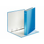 Classeur 4 anneaux plastifie a4 25mm wow leitz, bleu