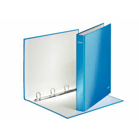 Classeur 4 anneaux plastifie a4 25mm wow leitz, bleu