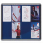 Vitrine d'interieur 8xA4 PREMIUM PLUS Nobo, feutre Bleu