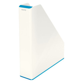 Porte-revues dual wow leitz , blanc bleu