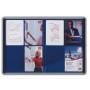 Vitrine d'interieur 12xa4 premium plus nobo, feutre bleu
