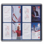 Vitrine d'interieur 12xa4 premium plus nobo, feutre bleu