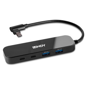 LINDY Hub USB 3.2 Gen 2 Type C  4 Ports  avec Power Delivery