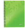 Cahier a5 pp wow leitz , ligne, vert