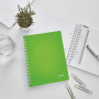 Cahier a5 pp wow leitz , ligne, vert