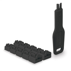 LINDY Verrous de ports RJ45, 10 pièces avec clé, noir