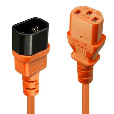 LINDY Rallonge secteur C14 vers C13, orange, 0.5m